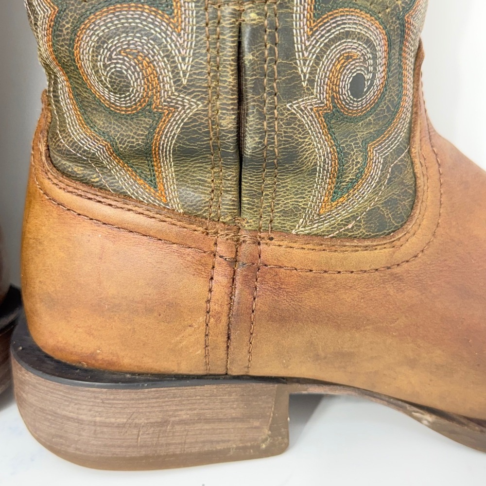 Durango Rebel Pro Womens 8.5M Western Boots Brown Olive Green Leather DRD0378 - Picture 15 of 16